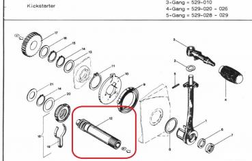 Preview: KICKSTARTERWELLE ZUENDAPP  CS50